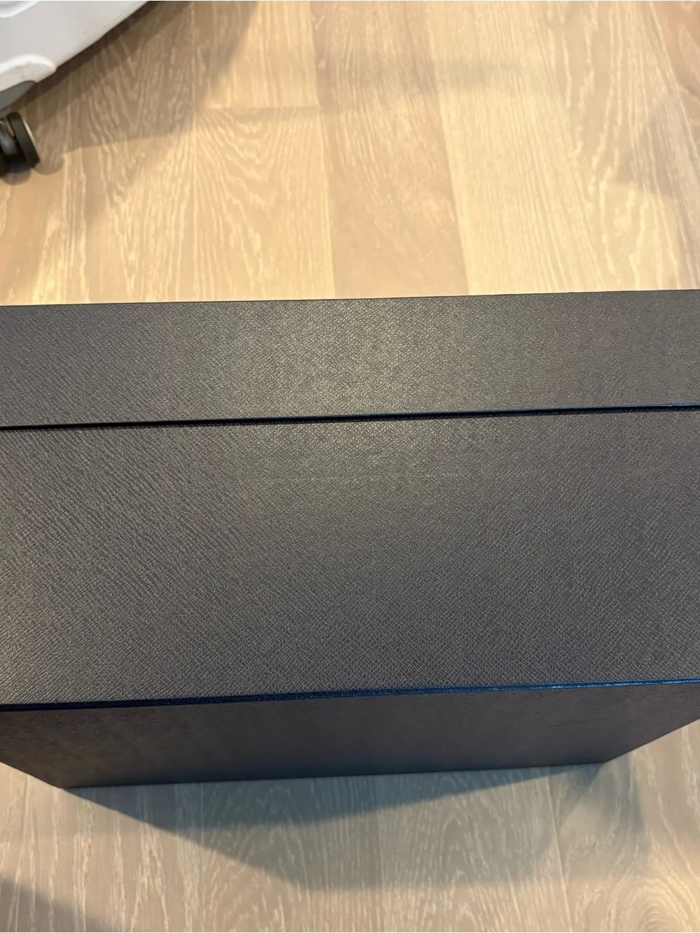 Prada Large Navy blue Saffiano textured gift box and tissue